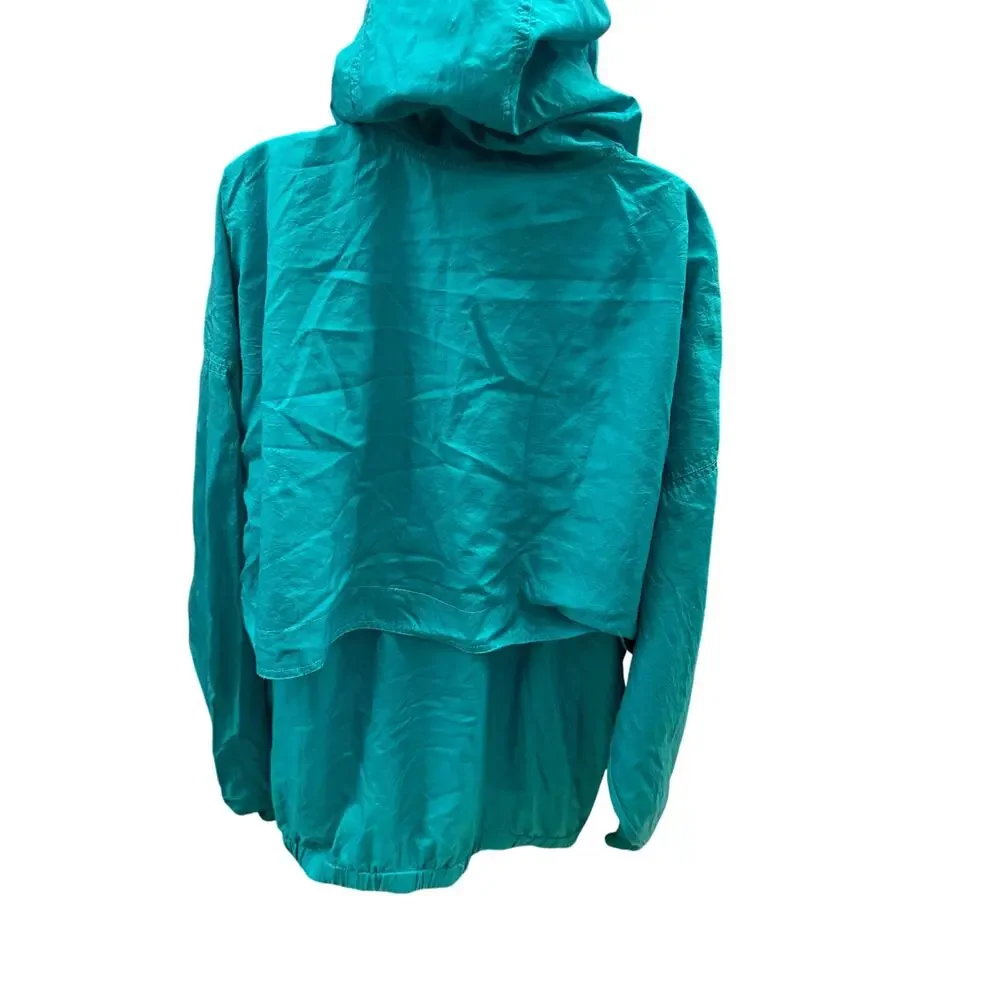 Vintage 90s Pacific Trail Anorak Jacket women’s XL Green Retro Windbreaker Rain - Picture 3 of 4